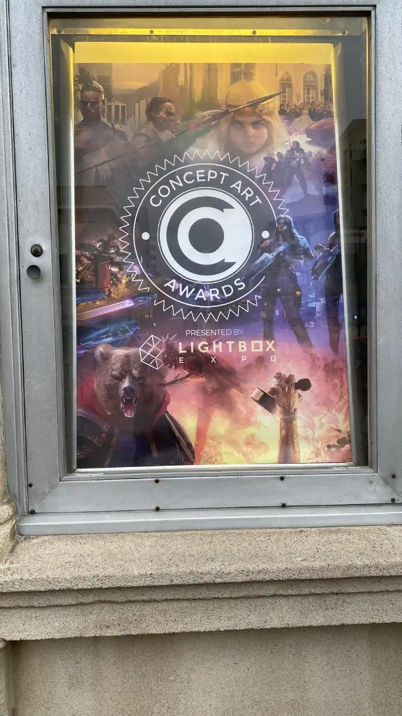 Concept Art Awards — Display case at Lightbox Expo