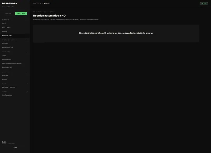 BearShark OS — AUTO-REORDER TO HQ