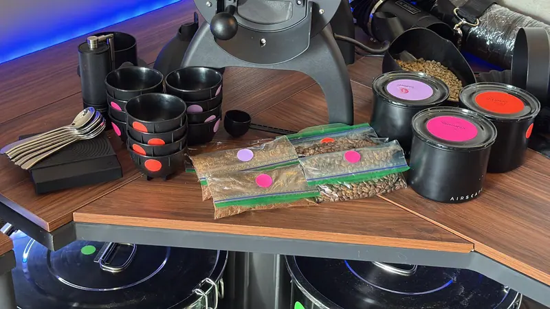 Toriberto's — Testing the coffee