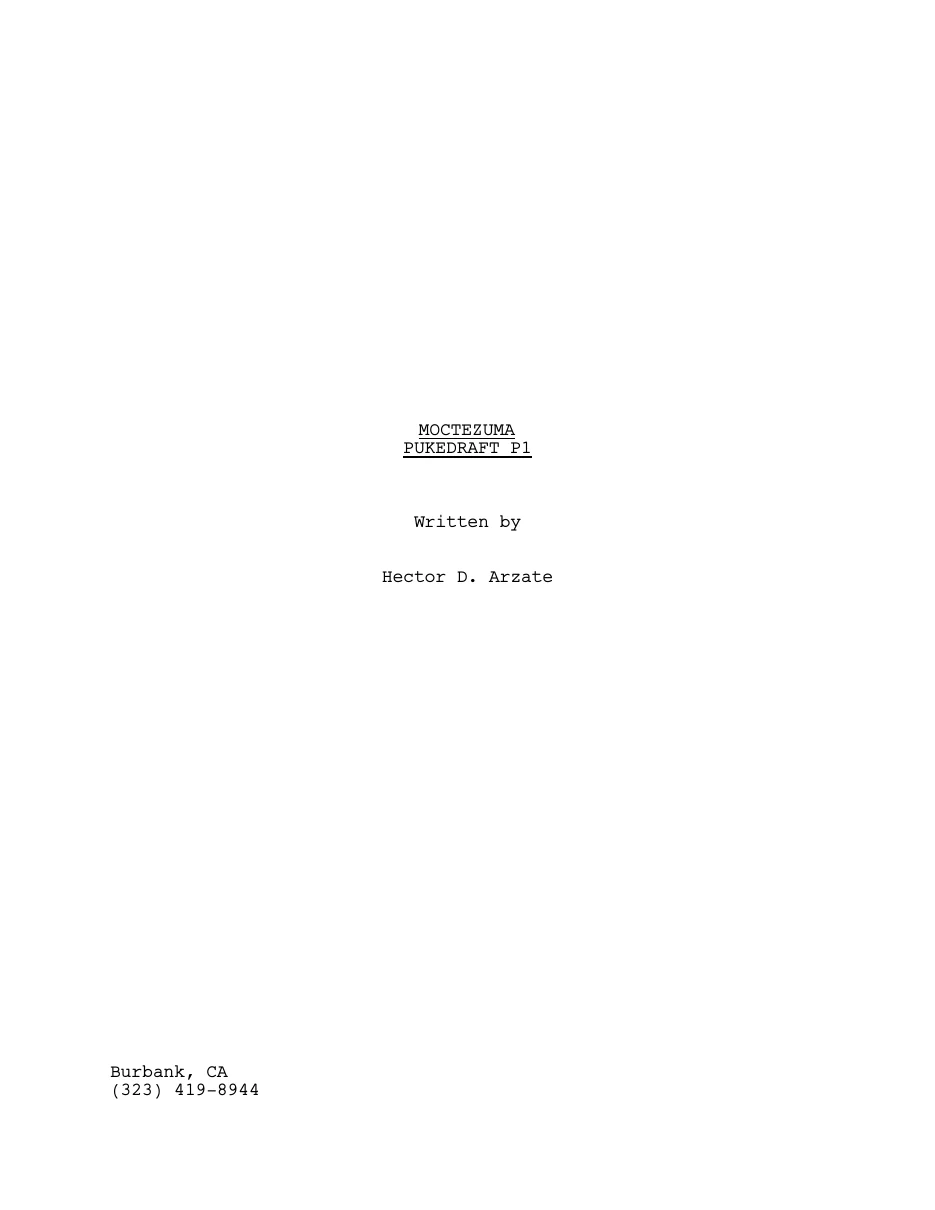 Moctezuma — title page